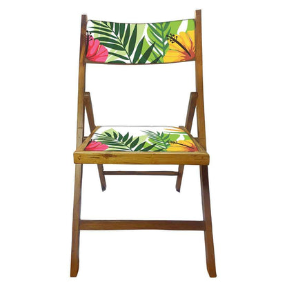 Nutcase Folding Chair For Home Dining - Yellow Hibiscus Nutcase