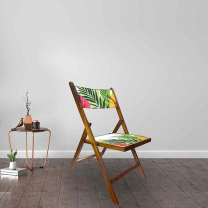 Nutcase Folding Chair For Home Dining - Yellow Hibiscus Nutcase