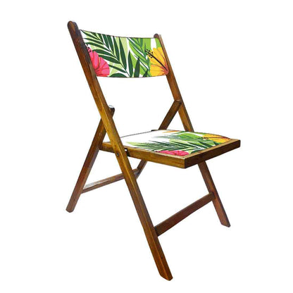 Nutcase Folding Chair For Home Dining - Yellow Hibiscus Nutcase