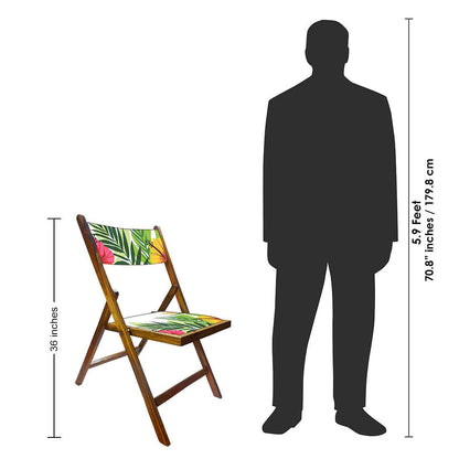 Nutcase Folding Chair For Home Dining - Yellow Hibiscus Nutcase