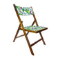 Nutcase Folding Wooden Chair For Home Dining  - Green Pink Neon Leaves Nutcase
