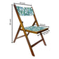 Nutcase Teak Wood Folding Chair for adults - Neon Tropical Leaves Nutcase