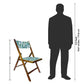 Nutcase Teak Wood Folding Chair for adults - Neon Tropical Leaves Nutcase