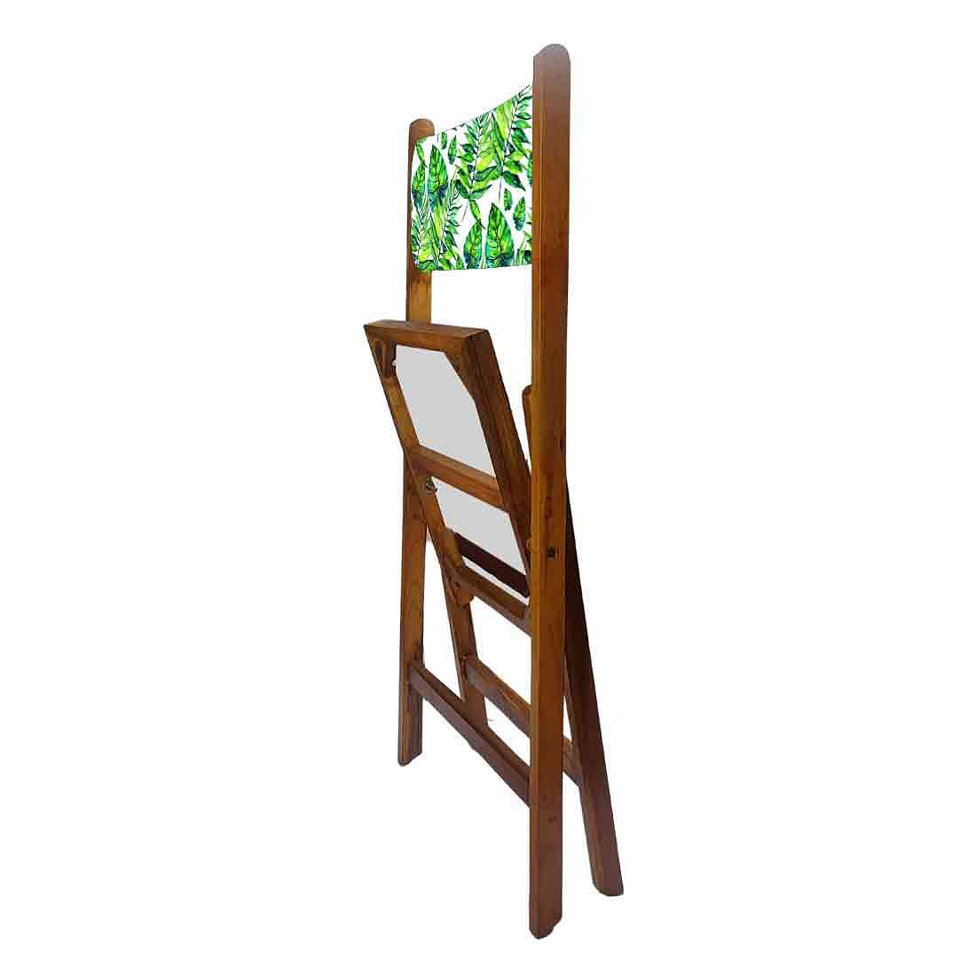 Nutcase Wooden Chairs For Balcony Patio - Light Green Leaves Nutcase