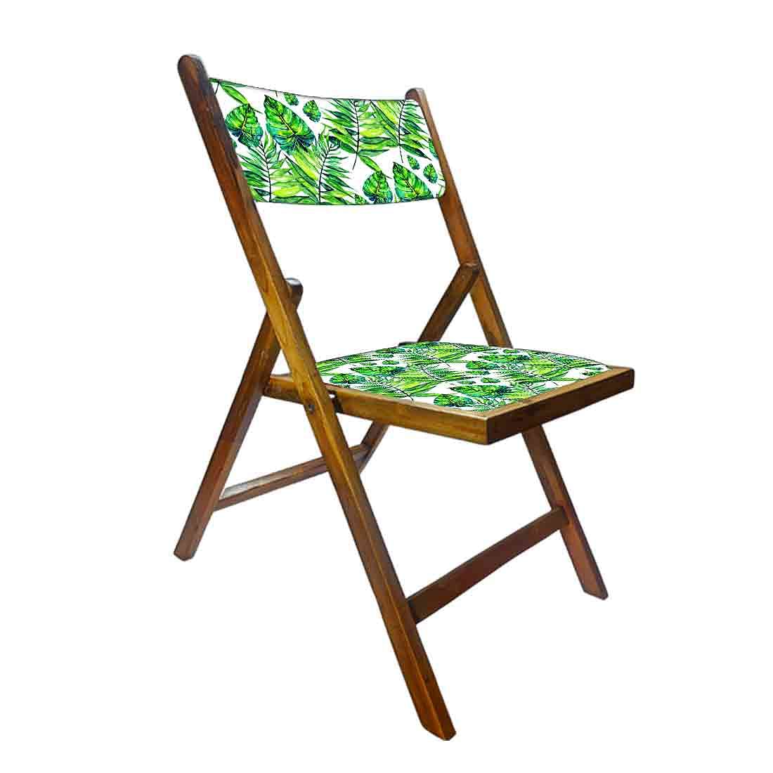 Nutcase Wooden Chairs For Balcony Patio - Light Green Leaves Nutcase