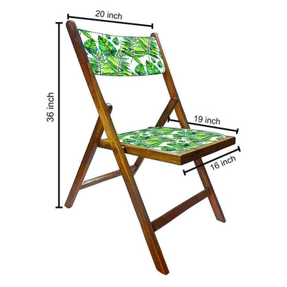 Nutcase Wooden Chairs For Balcony Patio - Light Green Leaves Nutcase