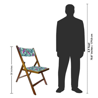 Nutcase Foldable Chairs For Home Dining - Pink Neon Leaves Nutcase