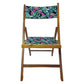 Nutcase Wooden Chair For Balcony Patio  -  Pink Blue Tropical Leaves Nutcase