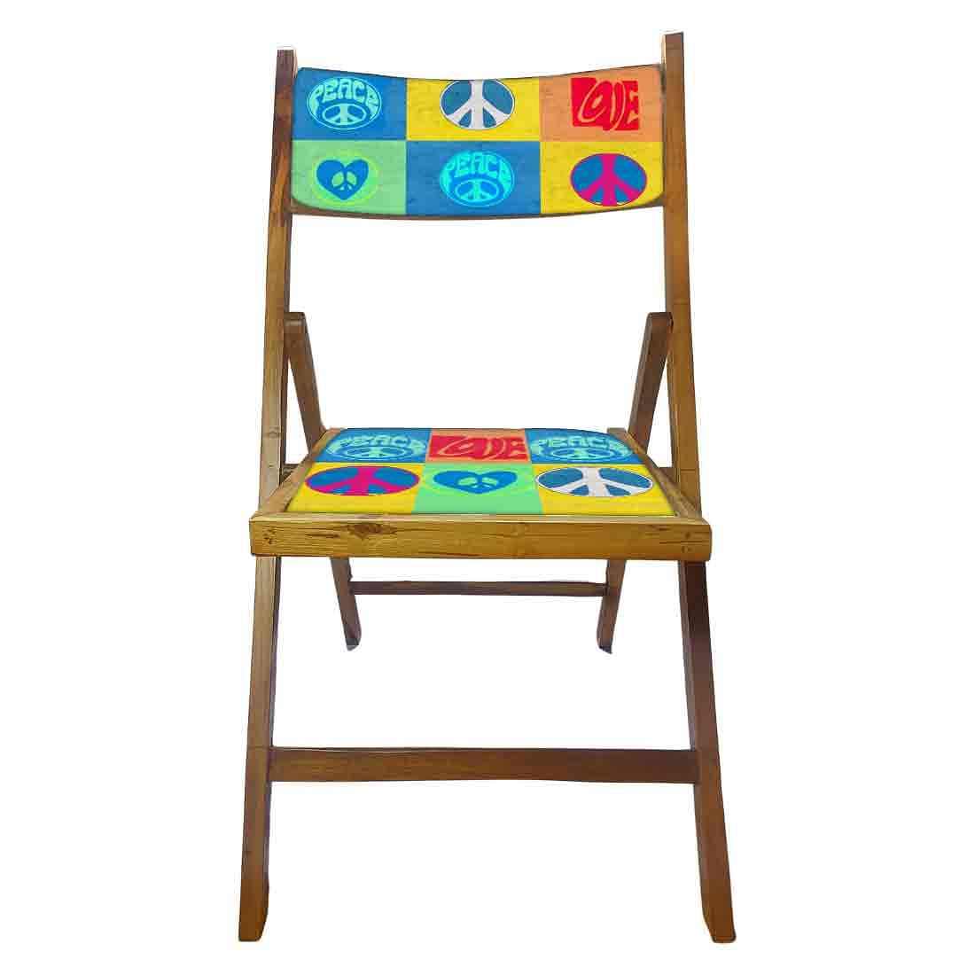 Nutcase Wooden Chairs With Cushion Seat For Home  -  Peace Nutcase