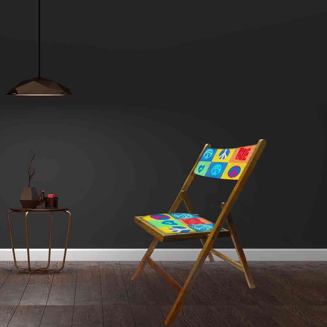 Nutcase Wooden Chairs With Cushion Seat For Home  -  Peace Nutcase