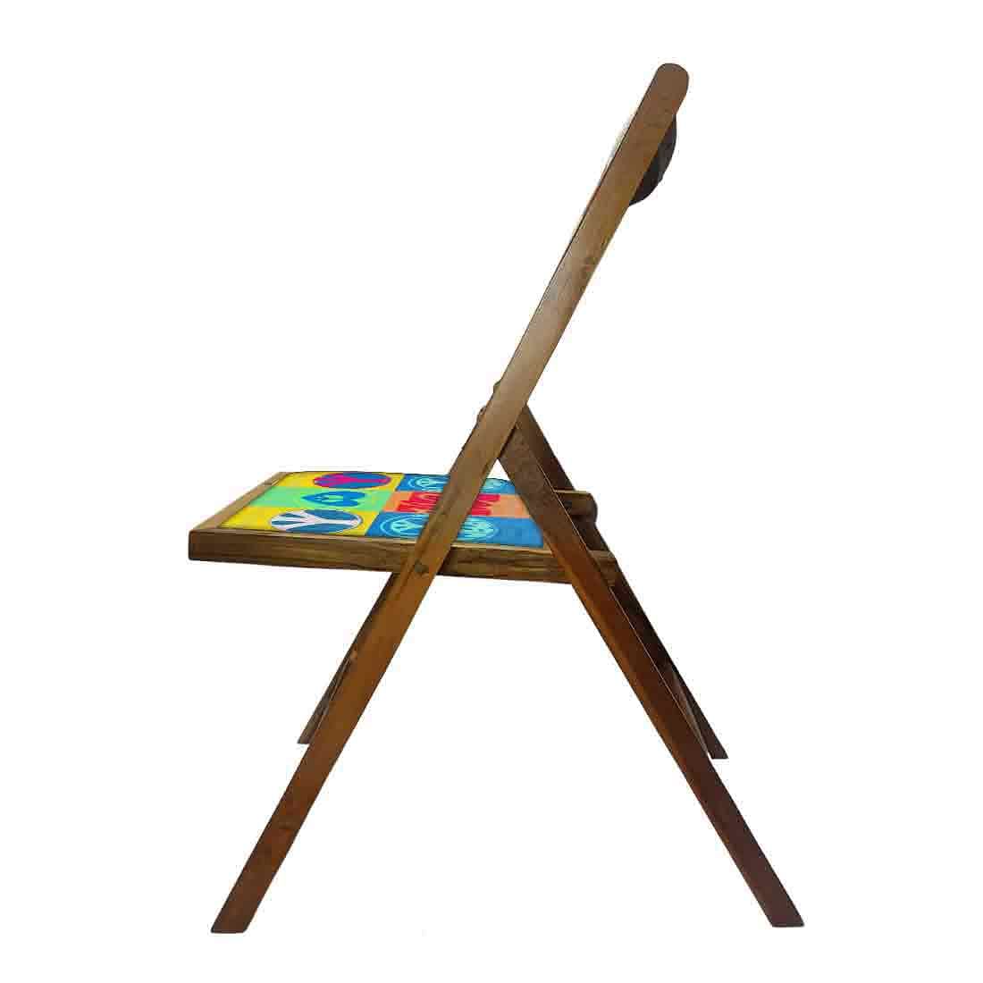 Nutcase Wooden Chairs With Cushion Seat For Home  -  Peace Nutcase
