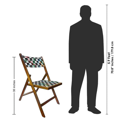 Nutcase Wooden Chair with Cushion For Living Room  -  Snake & Ladder Black Nutcase
