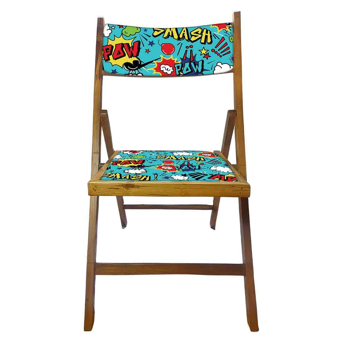 Nutcase Foldable Wooden Chairs With Cushion For Balcony  -  Smash Nutcase