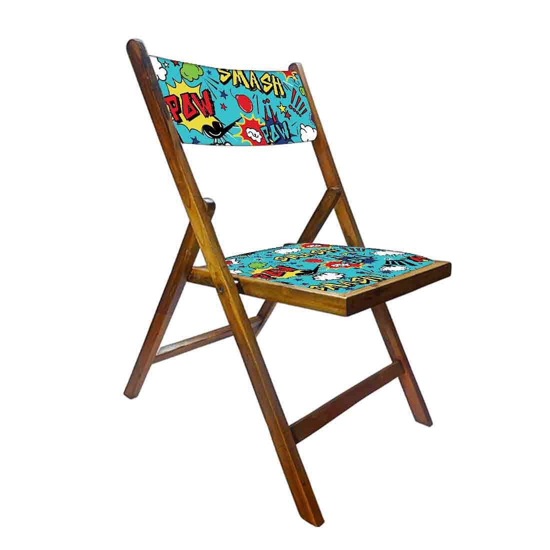 Nutcase Foldable Wooden Chairs With Cushion For Balcony  -  Smash Nutcase