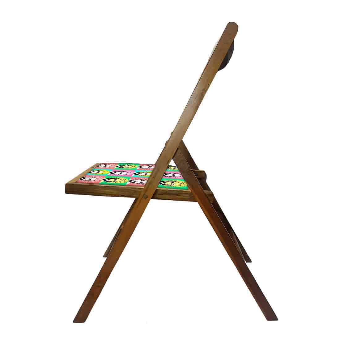 Nutcase Teak Wood Folding Chair For Home Dining  -  Cool Women Nutcase