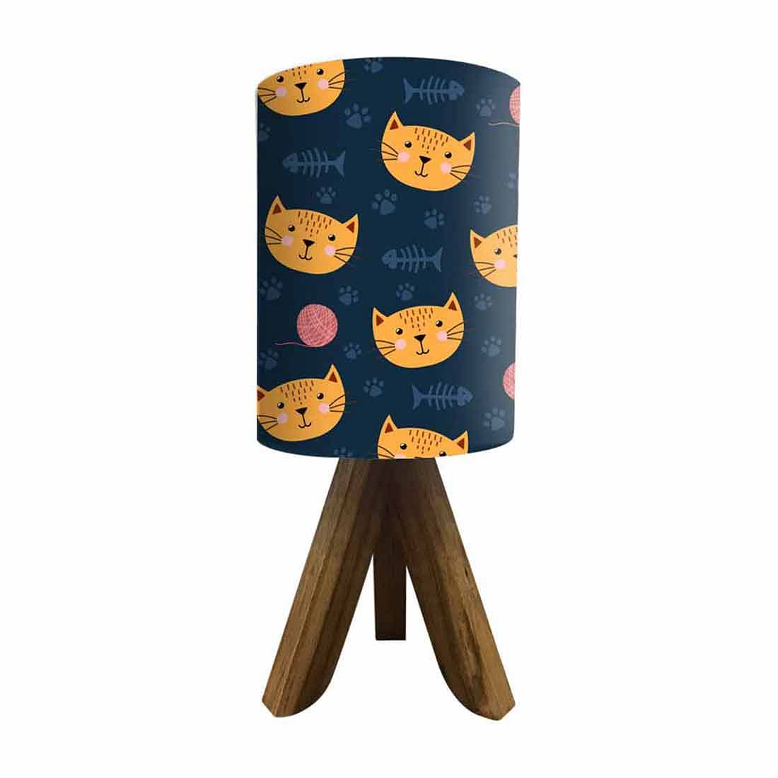 Wooden Study Lamp For Kids  - Cute Cat Nutcase