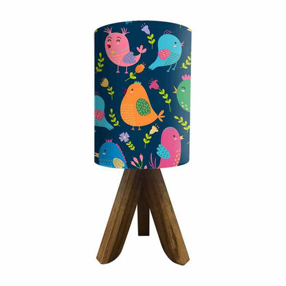 Wood Base Table Lamps  - Cute Birds Nutcase