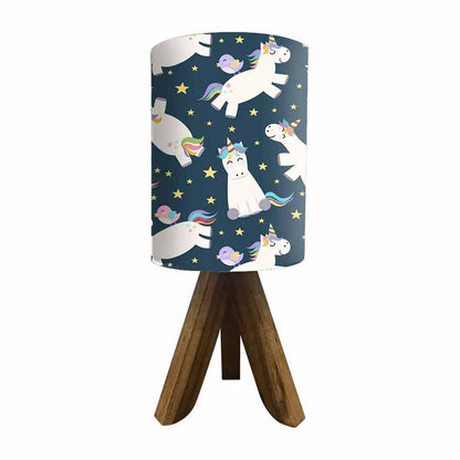 Wooden Study Lamp For Kids  - White Unicorn Nutcase