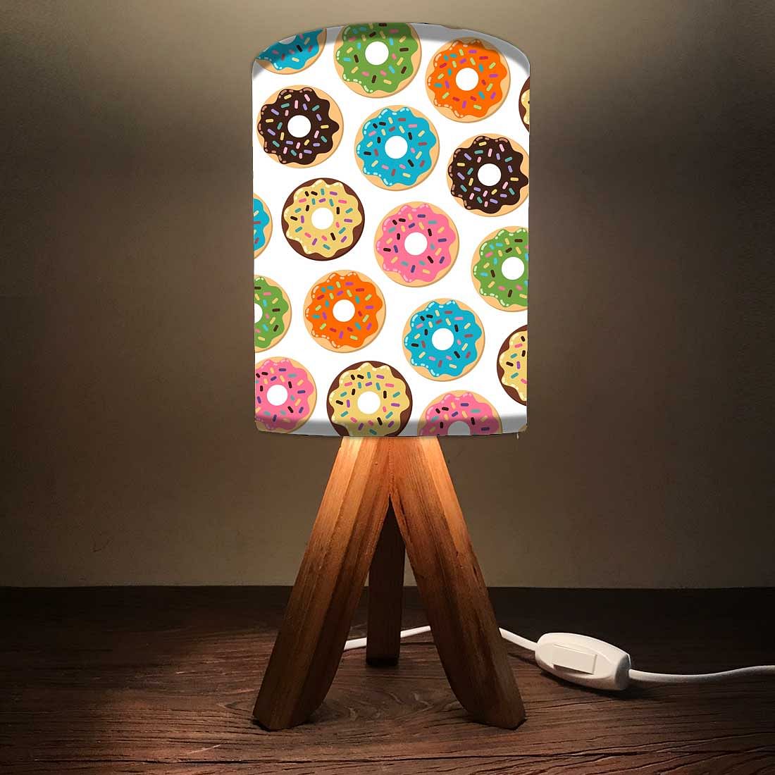 Wooden Base Lamp For Kids  - Doughnut Nutcase
