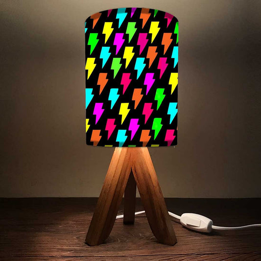Natural Wood Table Lamp For Bedroom - Flashes Nutcase