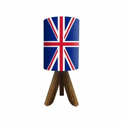 Small Wooden Table Lamp For Bedroom - UK Flag Nutcase