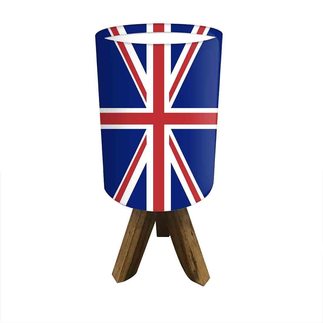 Small Wooden Table Lamp For Bedroom - UK Flag Nutcase