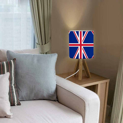 Small Wooden Table Lamp For Bedroom - UK Flag Nutcase