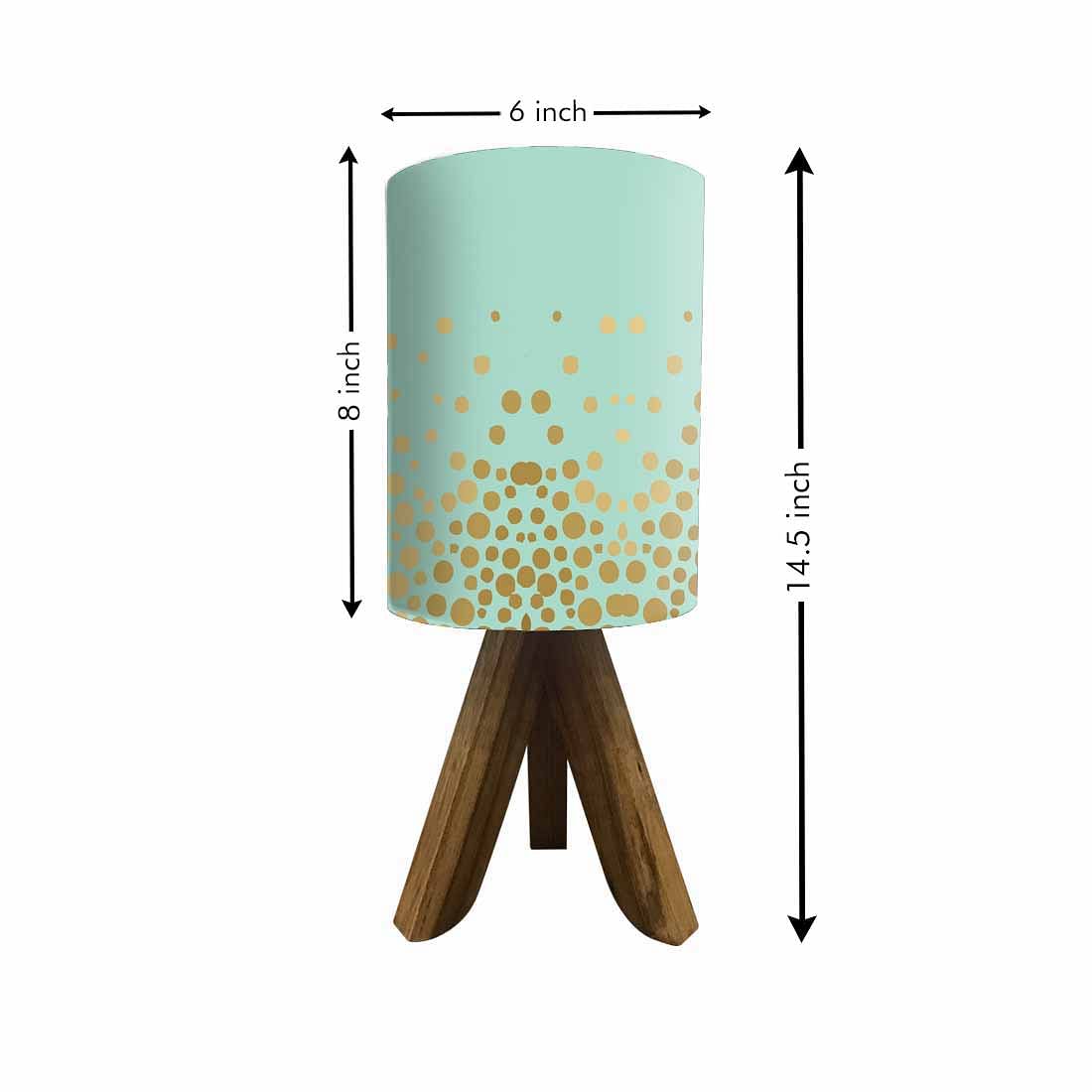 Solid Wood Lamp Table For Bedroom - Golden Dots Nutcase