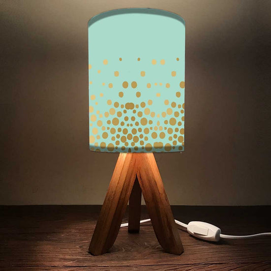 Solid Wood Lamp Table For Bedroom - Golden Dots Nutcase