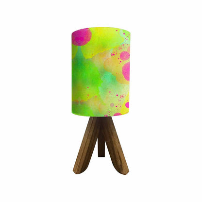 Solid Wood Table Lamp For Bedroom - Green Watercolor Nutcase
