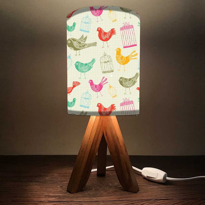 Unique Wood Table Lamps For Bedroom - Birds Nutcase