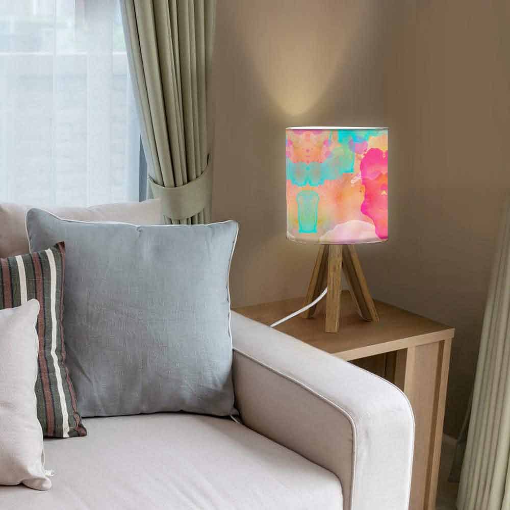 Wooden Bedroom Lamps For Bedroom - Watercolor Green Nutcase