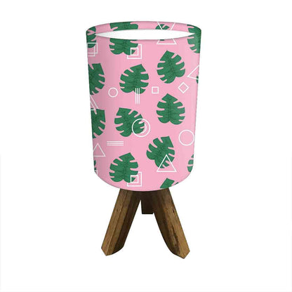 Wooden Table Lamps For Bedroom - Monstera Designs Pink Nutcase