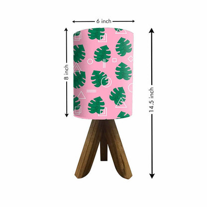 Wooden Table Lamps For Bedroom - Monstera Designs Pink Nutcase