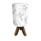 Handmade Wooden Table Lamps For Bedroom - Marble Effect Nutcase