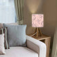 Modern Wood Table Lamp For Bedroom - Smoky Pink Nutcase