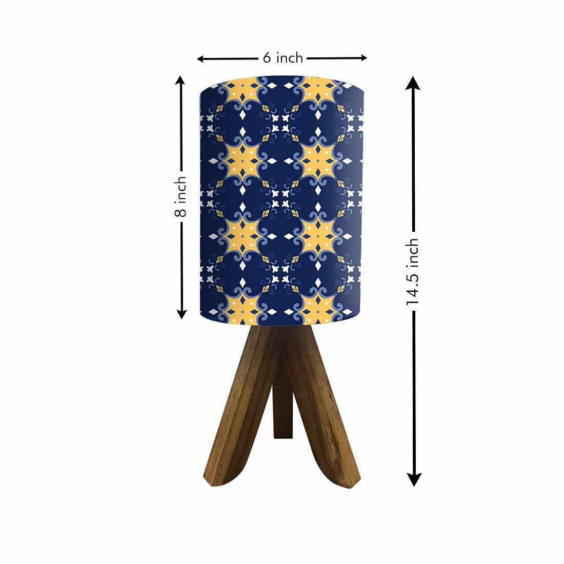 Wooden Stick Lamp For Bedroom - Blue Tiles Design Nutcase