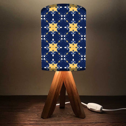 Wooden Stick Lamp For Bedroom - Blue Tiles Design Nutcase