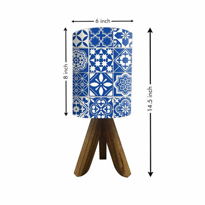 Mini Tripod Table Lamp For Bedroom Living Room-Spanish Tiles Nutcase