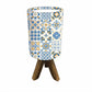 Table Wood Lamp For Bedroom - Spanish Tiles Floral Nutcase