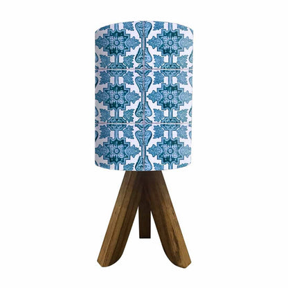 Wooden Bedroom Lamps For Bedroom - Spanish Tiles Bluish Nutcase