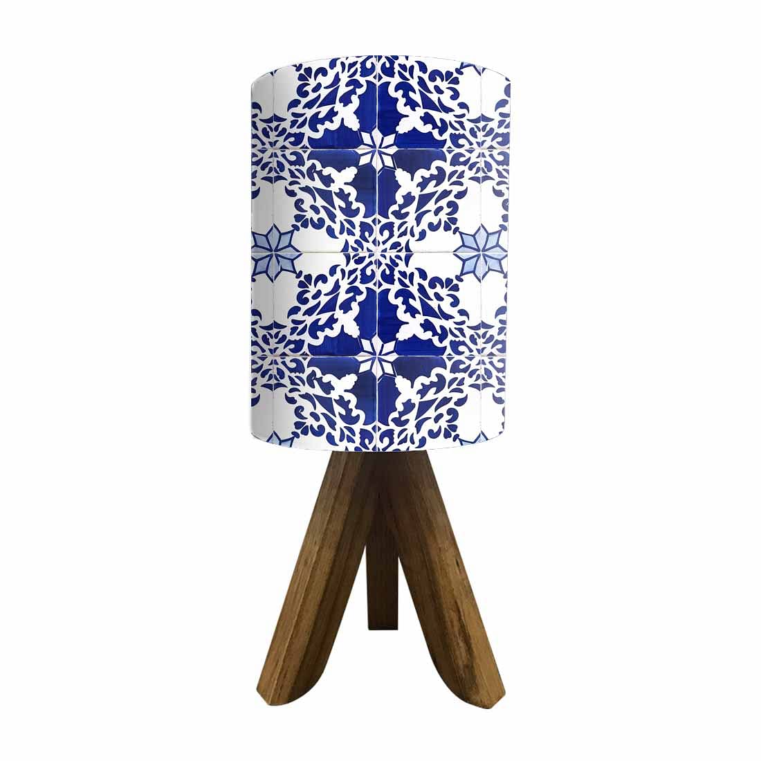 Wooden Dining Light For Bedroom - White Floral Tiles Nutcase