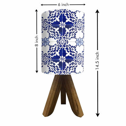 Wooden Dining Light For Bedroom - White Floral Tiles Nutcase