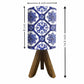 Wooden Reading Lamp For Bedroom - Blue Flower Tiles Nutcase