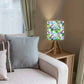 Wooden Base Lamp For Bedroom - Green Pink Leaves Nutcase