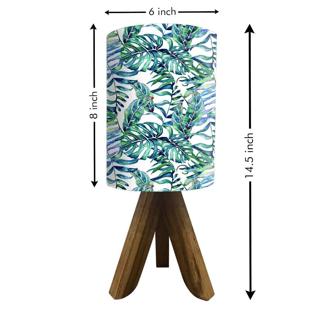 Wooden Study Table Lamp For Bedroom - Leaves Nutcase