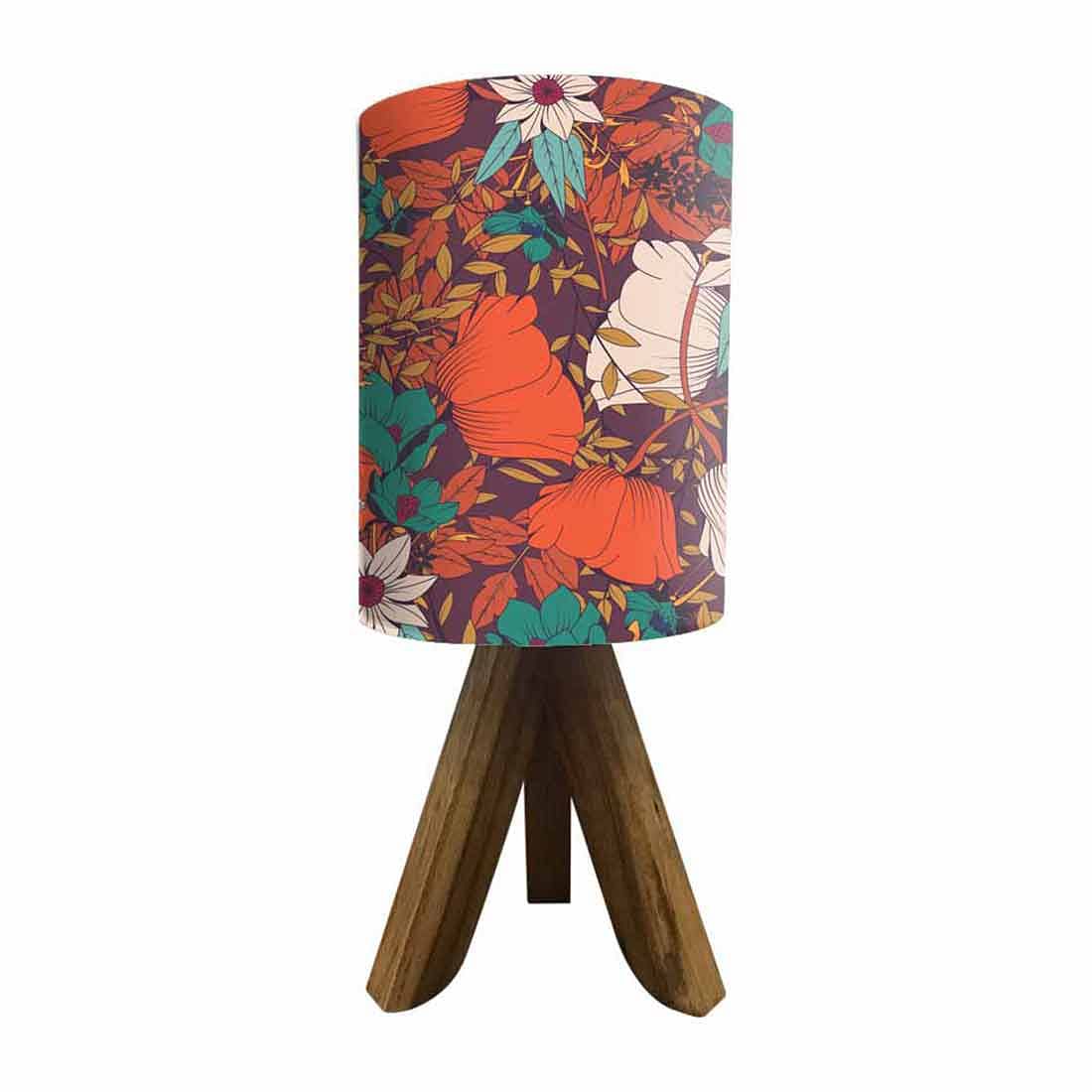 Mini Wooden Lamp Table For Bedroom Living Room-Elegance Orange Nutcase