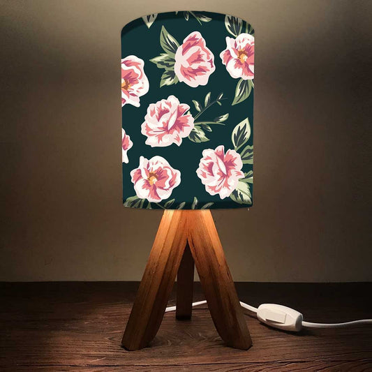 Mini Wooden Table Lamp For Bedroom Living Room-Roses Nutcase