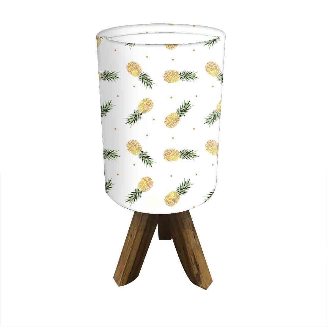 Small Wooden Table Lamp For Bedroom - Pineapples Nutcase