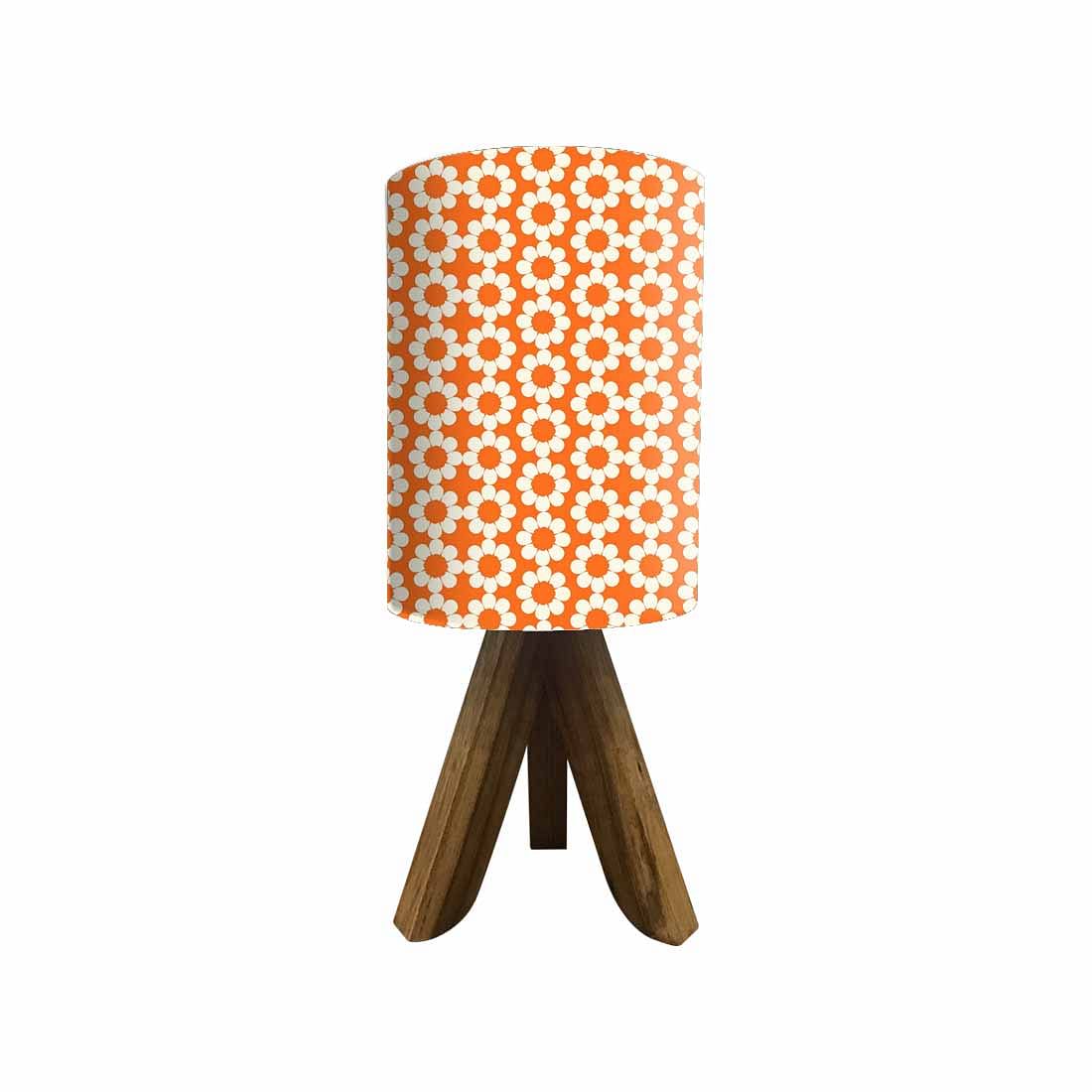 Table Wood Lamp For Bedroom - Orange Flower Nutcase